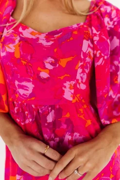 Baltic Born Levy Sweetheart Mini Dress | Fuchsia Multi