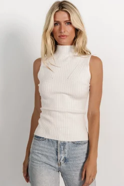 Baltic Born Lia Ribbed Tank Top | Off White