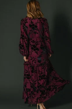 Baltic Born Liana Velvet Embossed Maxi Dress |