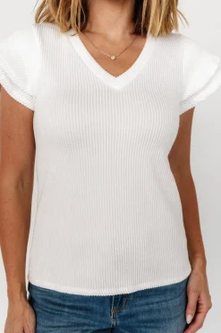 Baltic Born Lianna Ribbed Top | Off White