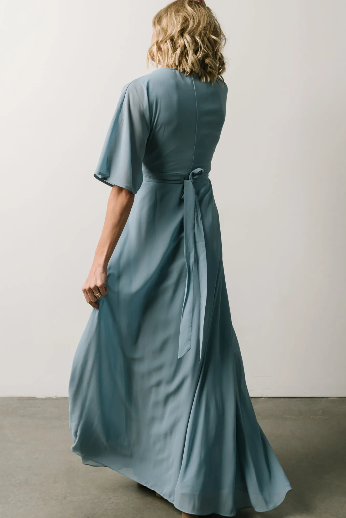 Baltic Born Lilly Wrap Maxi Dress | Dusty Blue