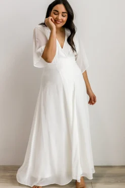 Baltic Born Lilly Wrap Maxi Dress | Off White