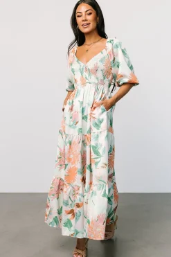 Baltic Born Lina Satin Dress | Multi Print