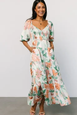 Baltic Born Lina Satin Dress | Multi Print