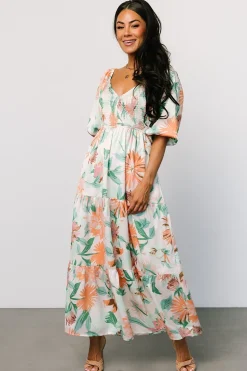 Baltic Born Lina Satin Dress | Multi Print