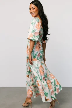 Baltic Born Lina Satin Dress | Multi Print