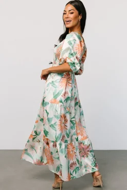 Baltic Born Lina Satin Dress | Multi Print