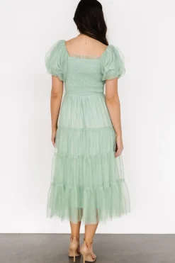 Baltic Born Liv Tulle Midi Dress | Light Green