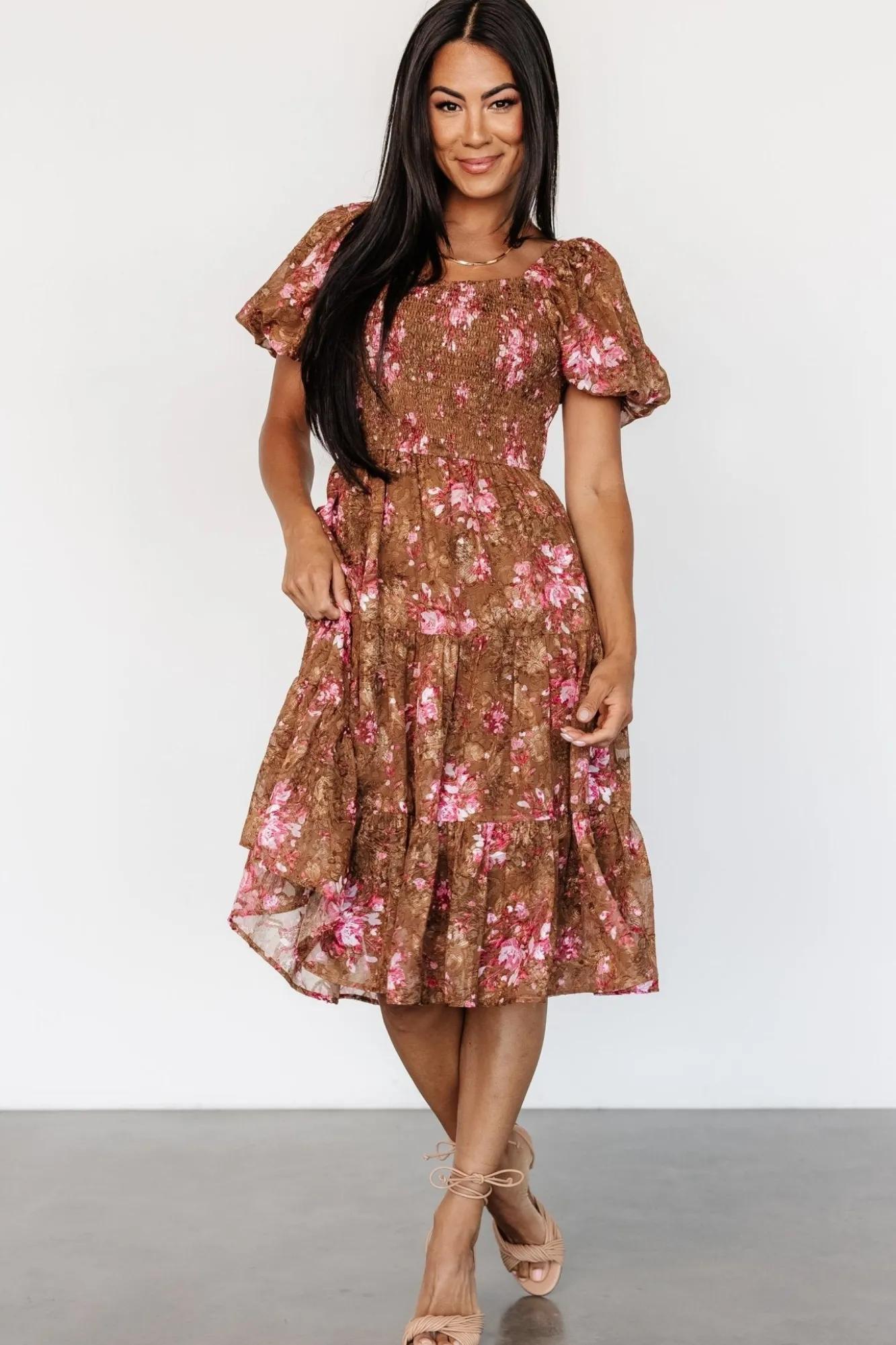 Baltic Born Lizzy Midi Dress | Copper + Pink