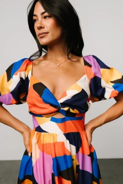 Baltic Born Lola Midi Dress | Rust + Navy Multi