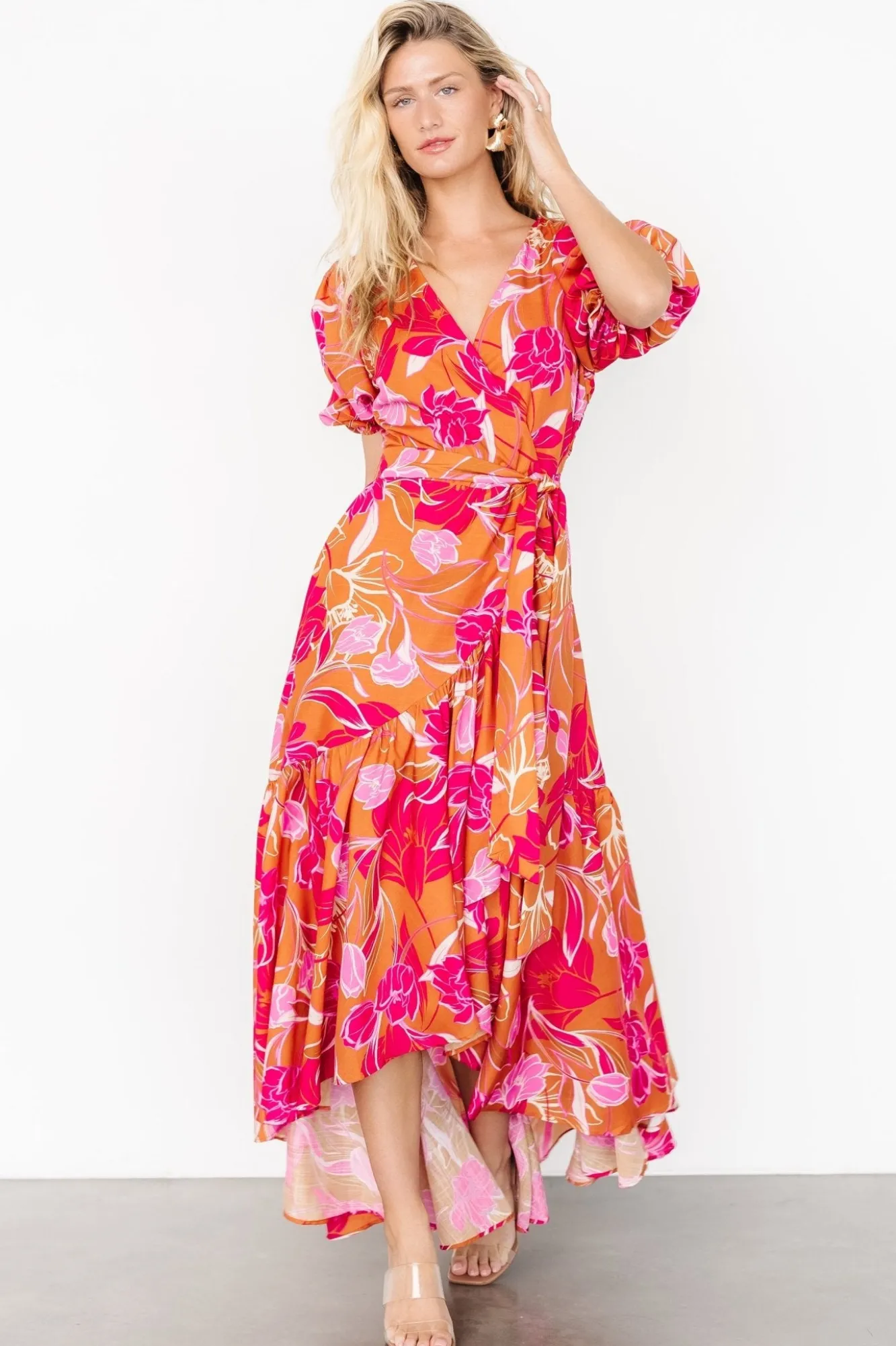 Baltic Born Lori Maxi Dress | Orange + Pink Floral