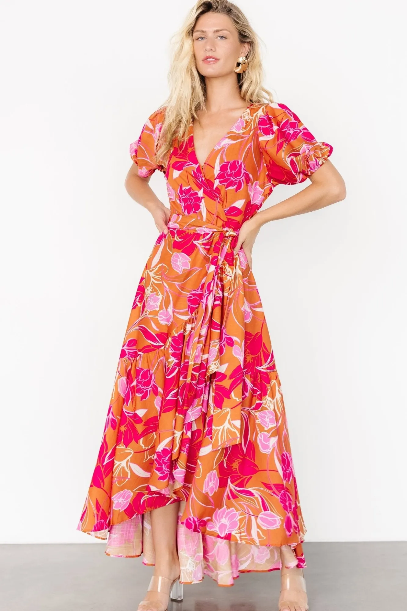 Baltic Born Lori Maxi Dress | Orange + Pink Floral