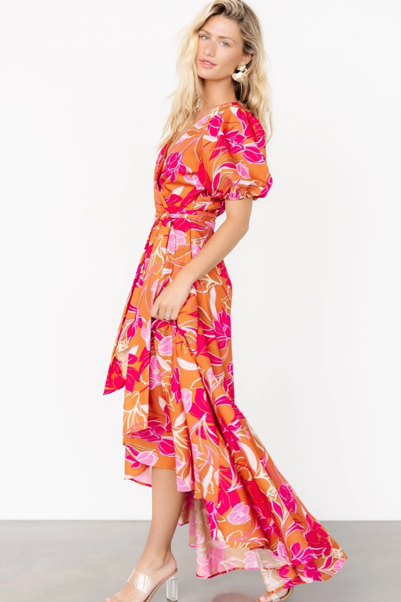 Baltic Born Lori Maxi Dress | Orange + Pink Floral