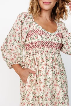 Baltic Born Louisa Smocked Maxi Dress | Cream Floral