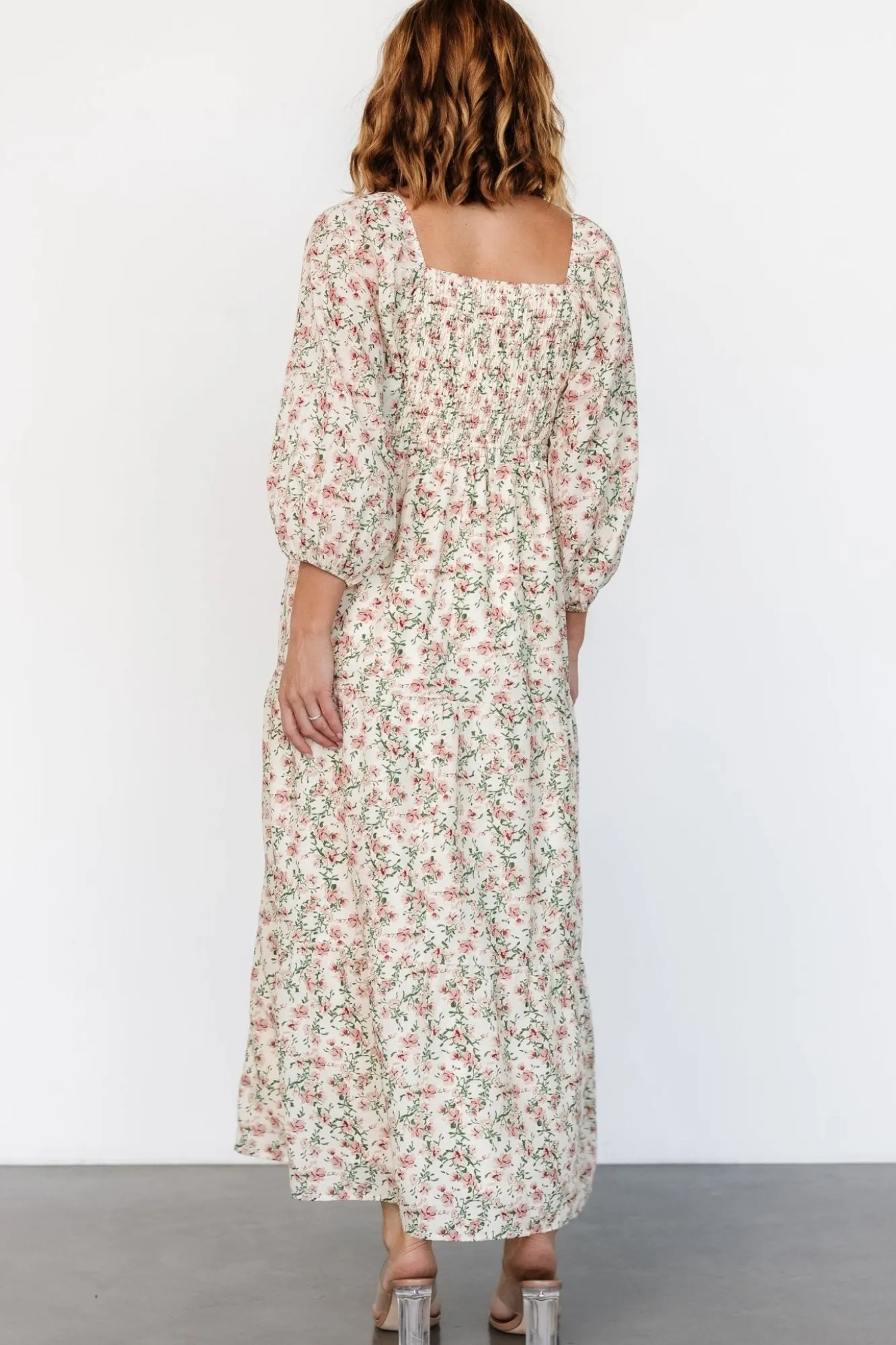 Baltic Born Louisa Smocked Maxi Dress | Cream Floral