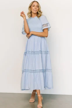 Baltic Born Loveland Geo Lace Maxi Dress | Light Blue