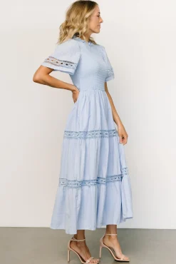 Baltic Born Loveland Geo Lace Maxi Dress | Light Blue