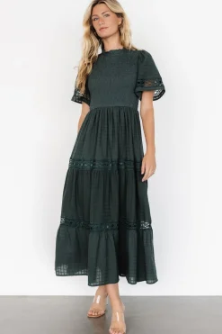 Baltic Born Loveland Geo Lace Maxi Dress | Dark Green