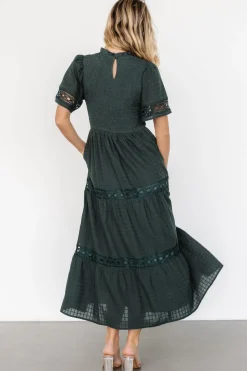 Baltic Born Loveland Geo Lace Maxi Dress | Dark Green