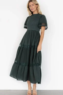 Baltic Born Loveland Geo Lace Maxi Dress | Dark Green