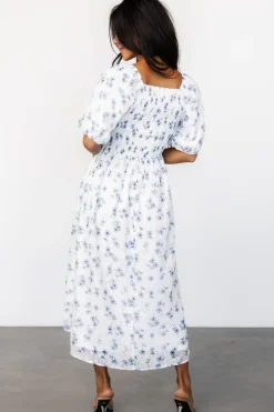 Baltic Born Luca Dress | White + Blue Floral
