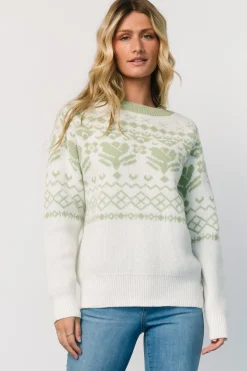 Baltic Born Lucerne Sweater | Ivory + Sage