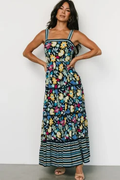 Baltic Born Lucia Tank Maxi Dress | Black Multi Print