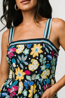 Baltic Born Lucia Tank Maxi Dress | Black Multi Print