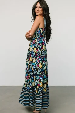 Baltic Born Lucia Tank Maxi Dress | Black Multi Print