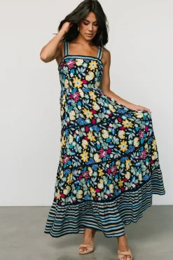 Baltic Born Lucia Tank Maxi Dress | Black Multi Print