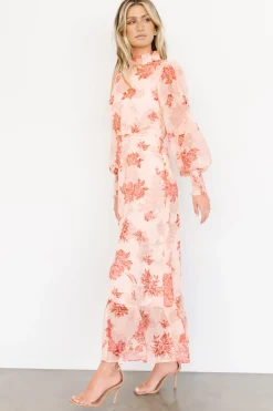 Baltic Born Luciana Maxi Dress | Beige + Rose