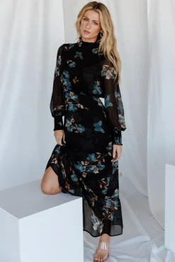 Baltic Born Luciana Maxi Dress | Black + Blue