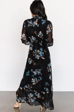 Baltic Born Luciana Maxi Dress | Black + Blue