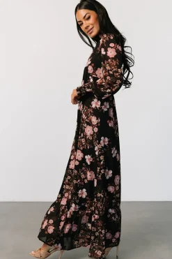 Baltic Born Luciana Maxi Dress | Black + Mauve