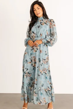 Baltic Born Luciana Maxi Dress | Cyan Blue Floral