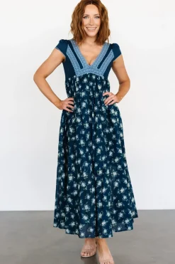 Baltic Born Lucille Maxi Dress | Dark Blue Floral