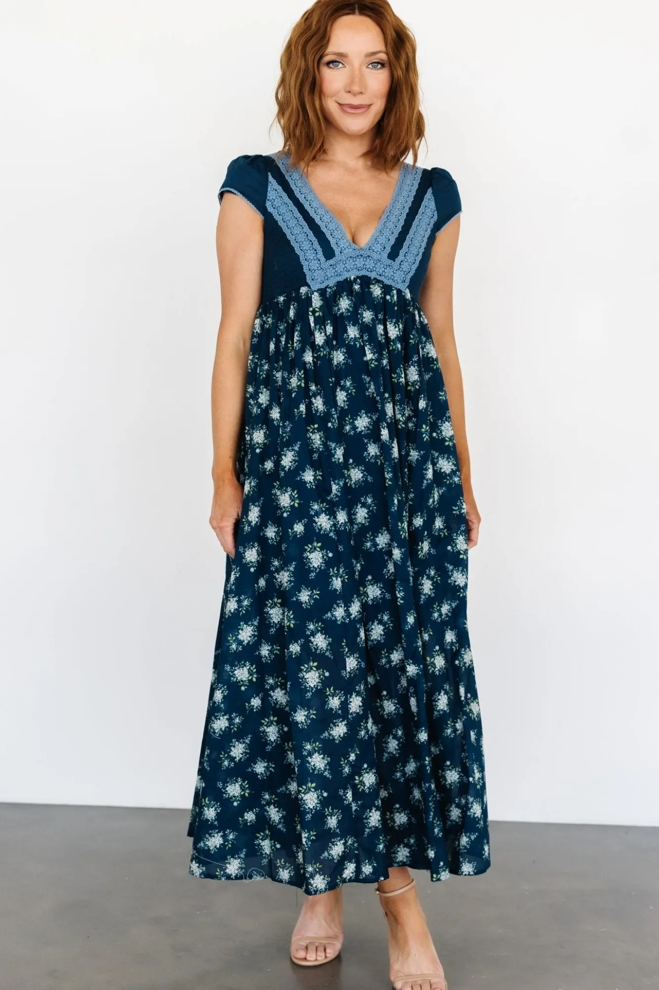 Baltic Born Lucille Maxi Dress | Dark Blue Floral