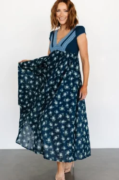 Baltic Born Lucille Maxi Dress | Dark Blue Floral