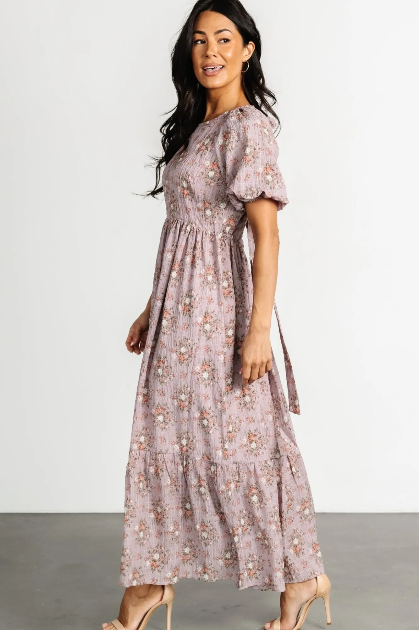 Baltic Born Lucinda Back Tie Dress | Lilac Floral