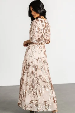Baltic Born Lucy Sequin Dress | Rose Gold