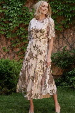 Baltic Born Lucy Sequin Dress | Rose Gold