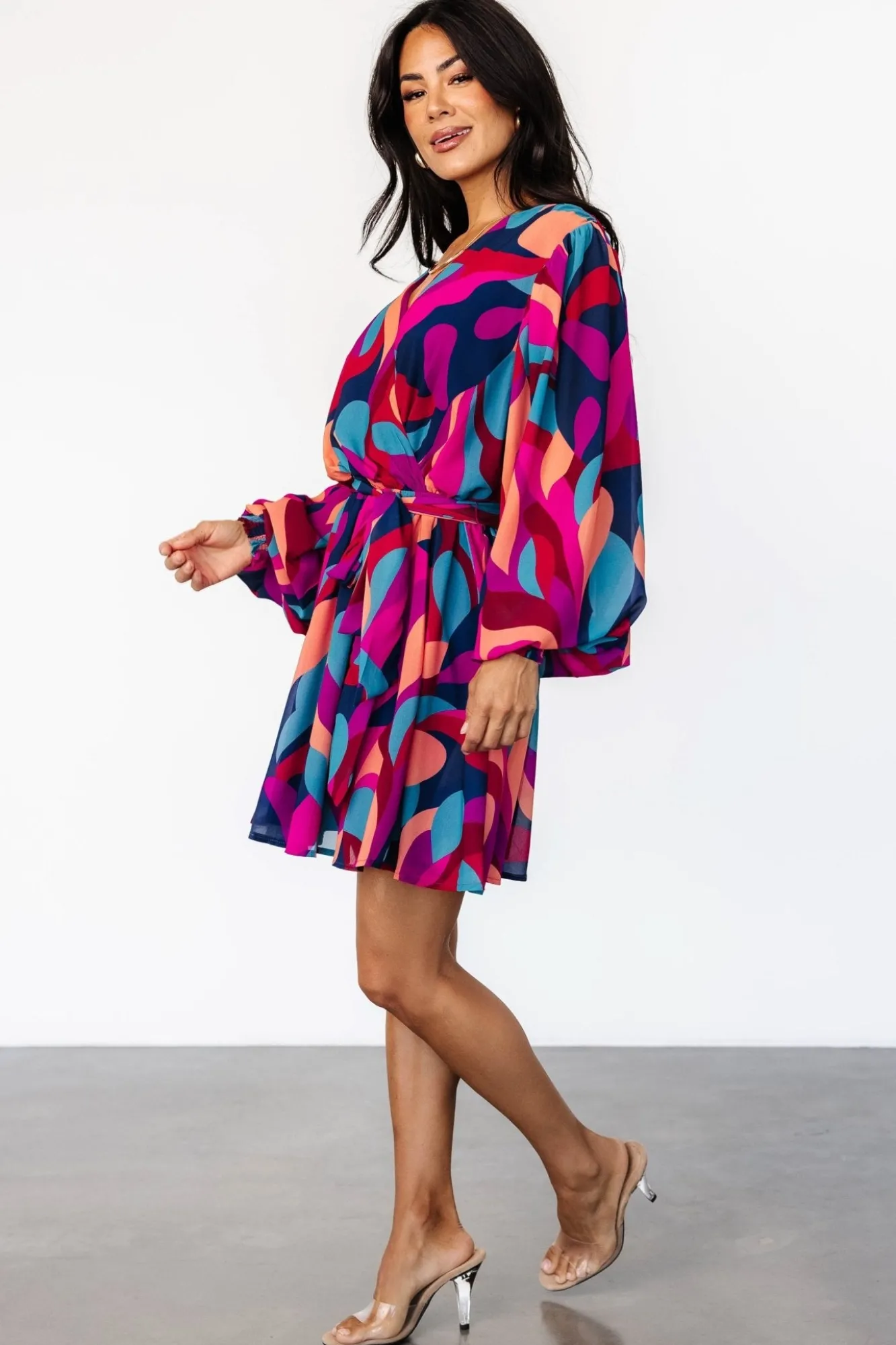 Baltic Born Lyndsi Short Dress | Magenta Multi