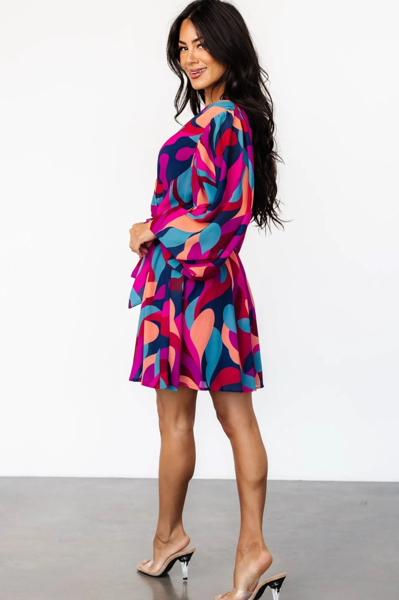 Baltic Born Lyndsi Short Dress | Magenta Multi