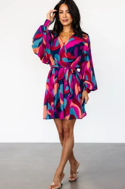 Baltic Born Lyndsi Short Dress | Magenta Multi