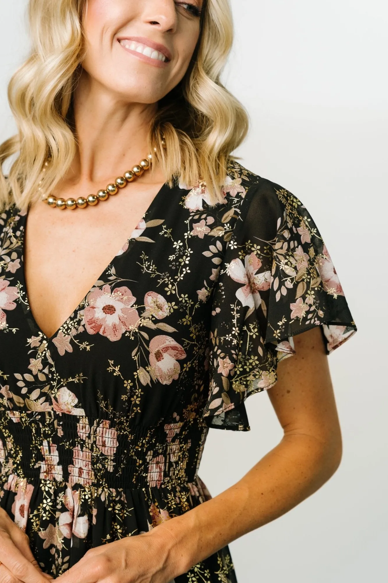 Baltic Born Lynlee Metallic Maxi Dress | Black + Mauve