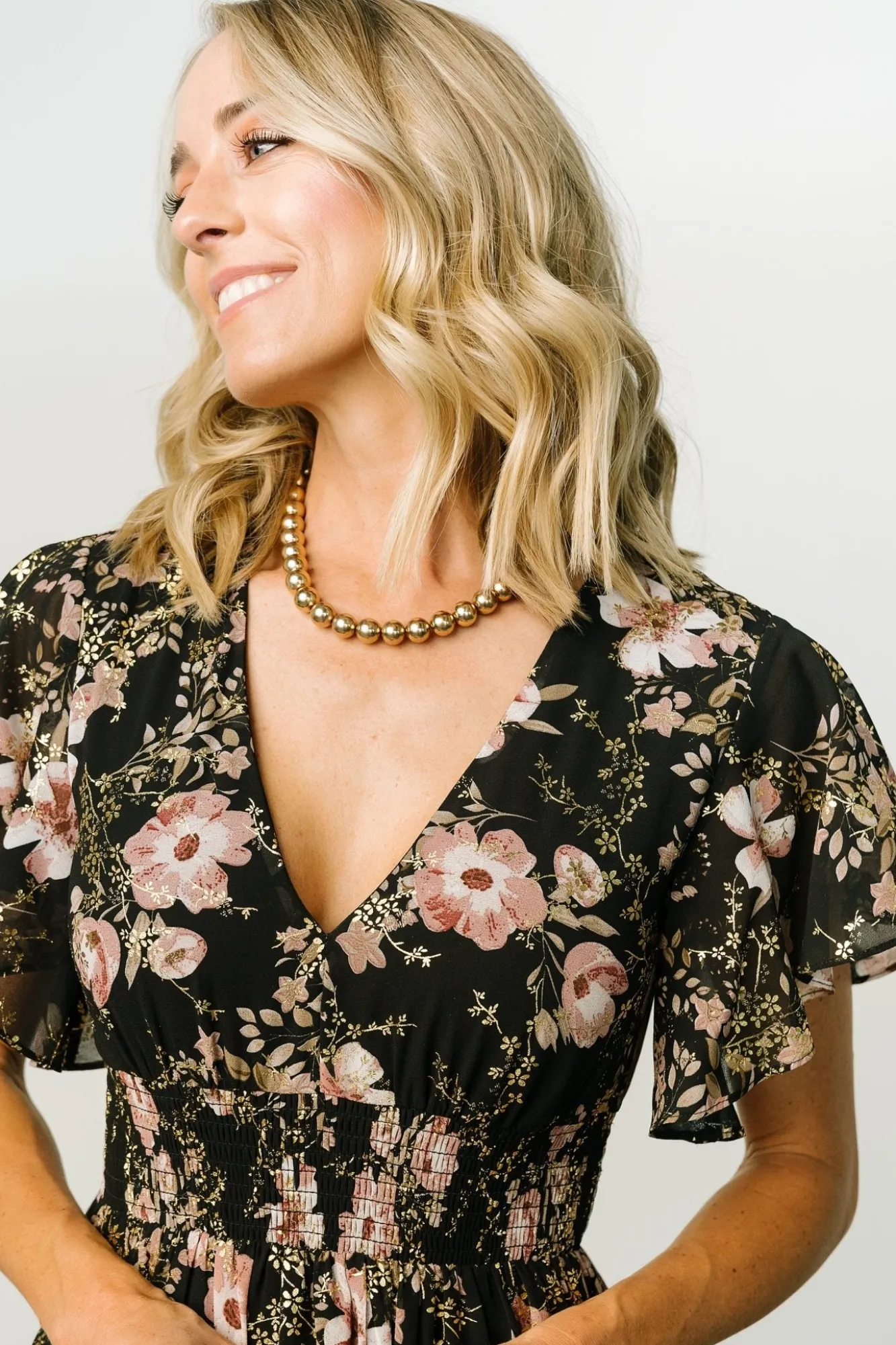 Baltic Born Lynlee Metallic Maxi Dress | Black + Mauve