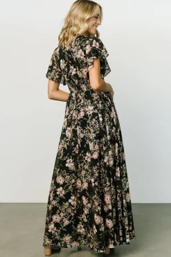 Baltic Born Lynlee Metallic Maxi Dress | Black + Mauve