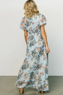 Baltic Born Lynlee Metallic Maxi Dress | Light Blue