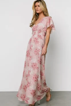 Baltic Born Lynlee Metallic Maxi Dress | Pink Multi