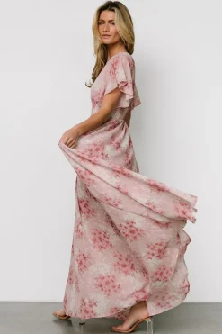 Baltic Born Lynlee Metallic Maxi Dress | Pink Multi